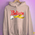 Believe Intersex Pride Flag Jingle Bell Hoodie - Light Pink